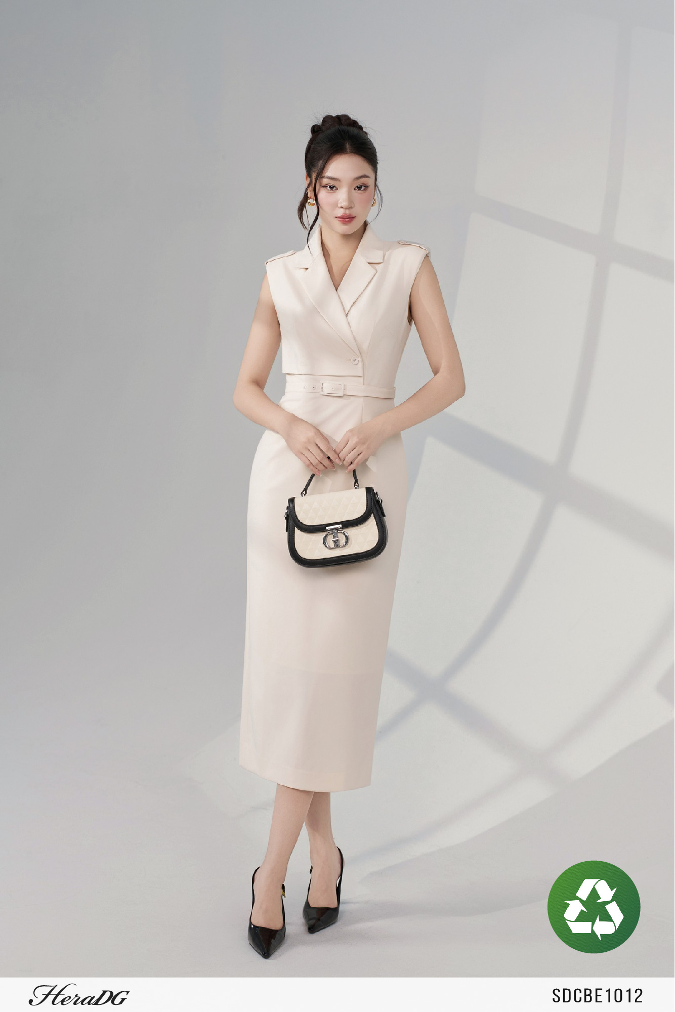 Ảnh của Đầm suông đai thắt eo