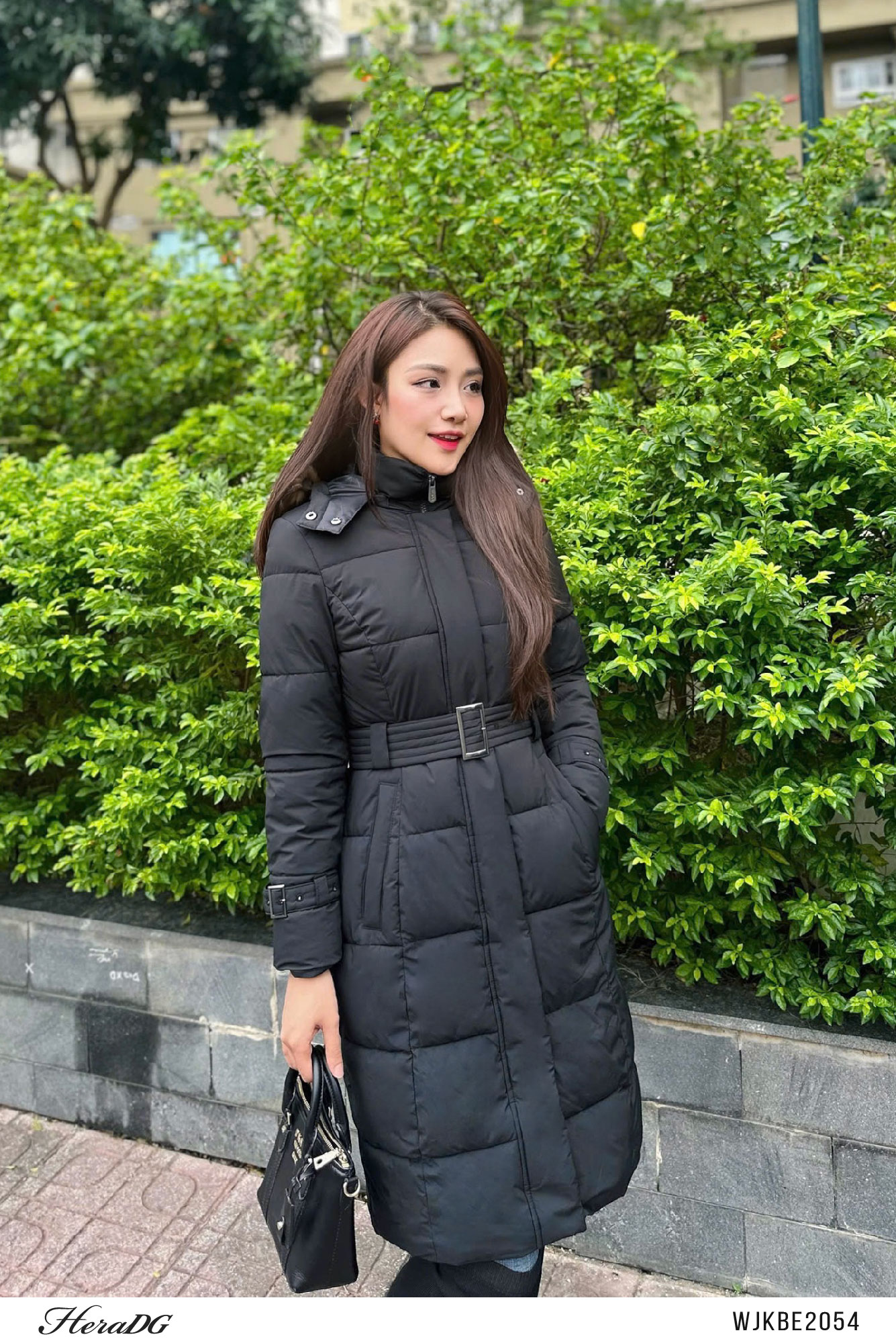 Ảnh của Áo phao 3 lớp dáng dài thắt dây đai