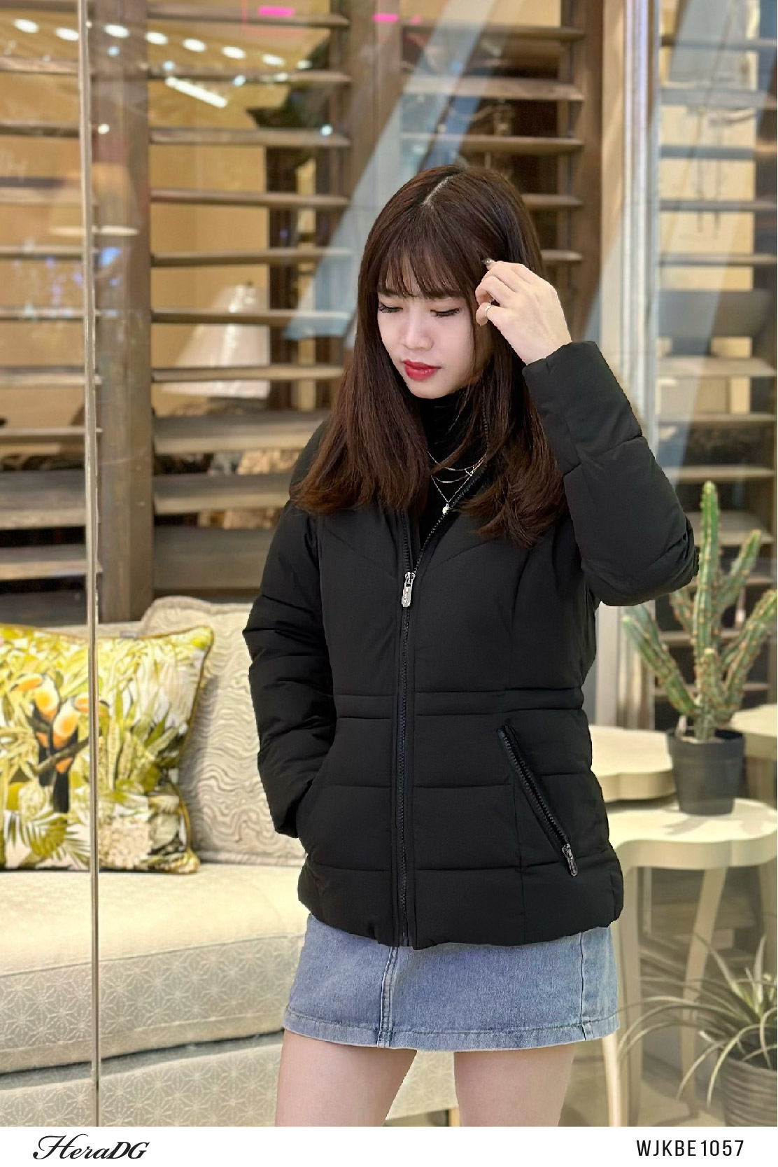 Ảnh của Áo phao 3 lớp dáng ngắn rút eo