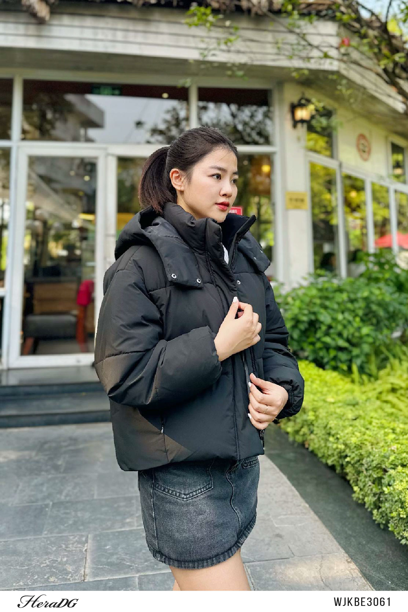 Ảnh của Áo phao 3 lớp dáng ngắn mũ rời