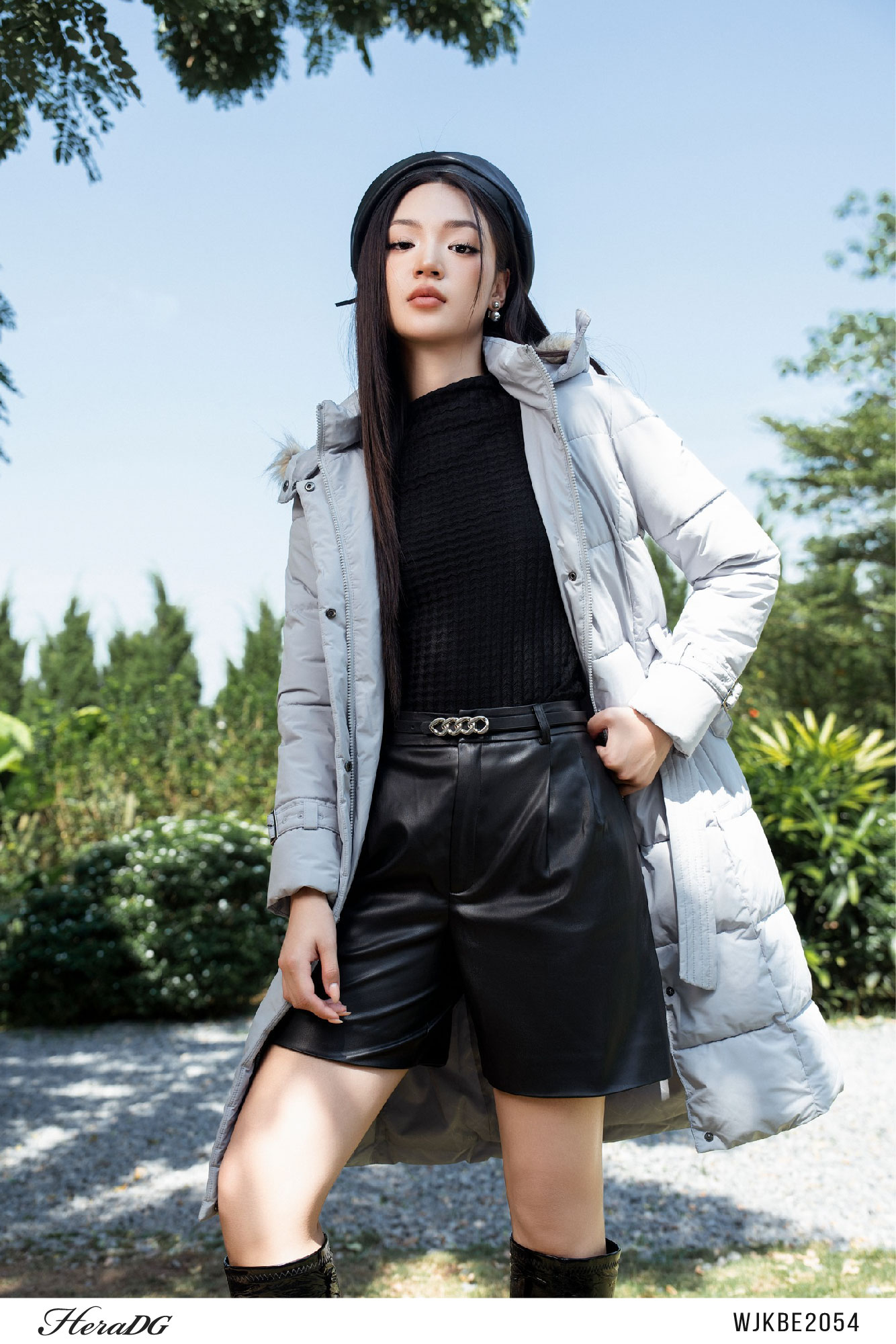 Ảnh của Áo phao 3 lớp dáng dài thắt dây đai