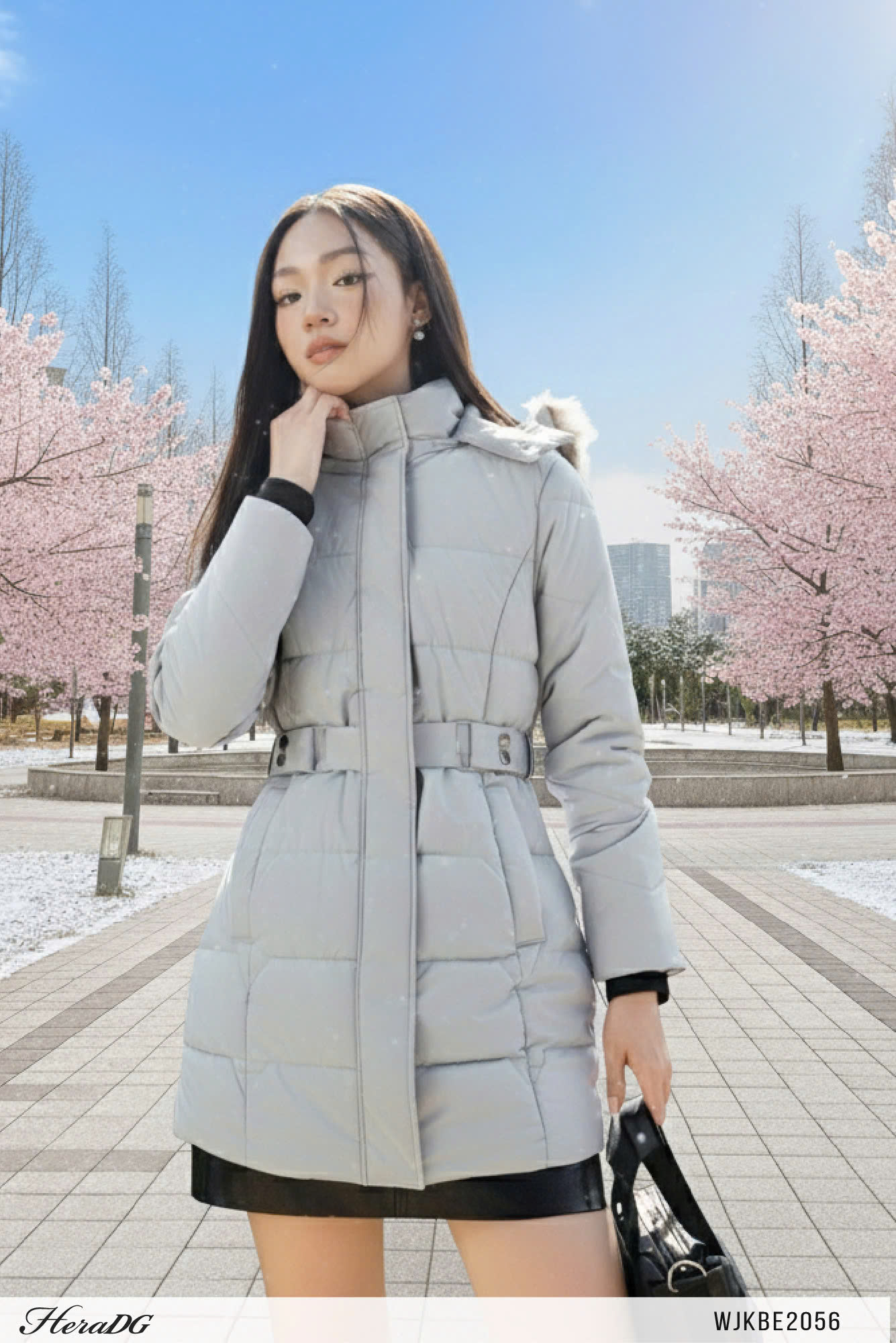 Ảnh của Áo phao 3 lớp dáng lỡ đai liền