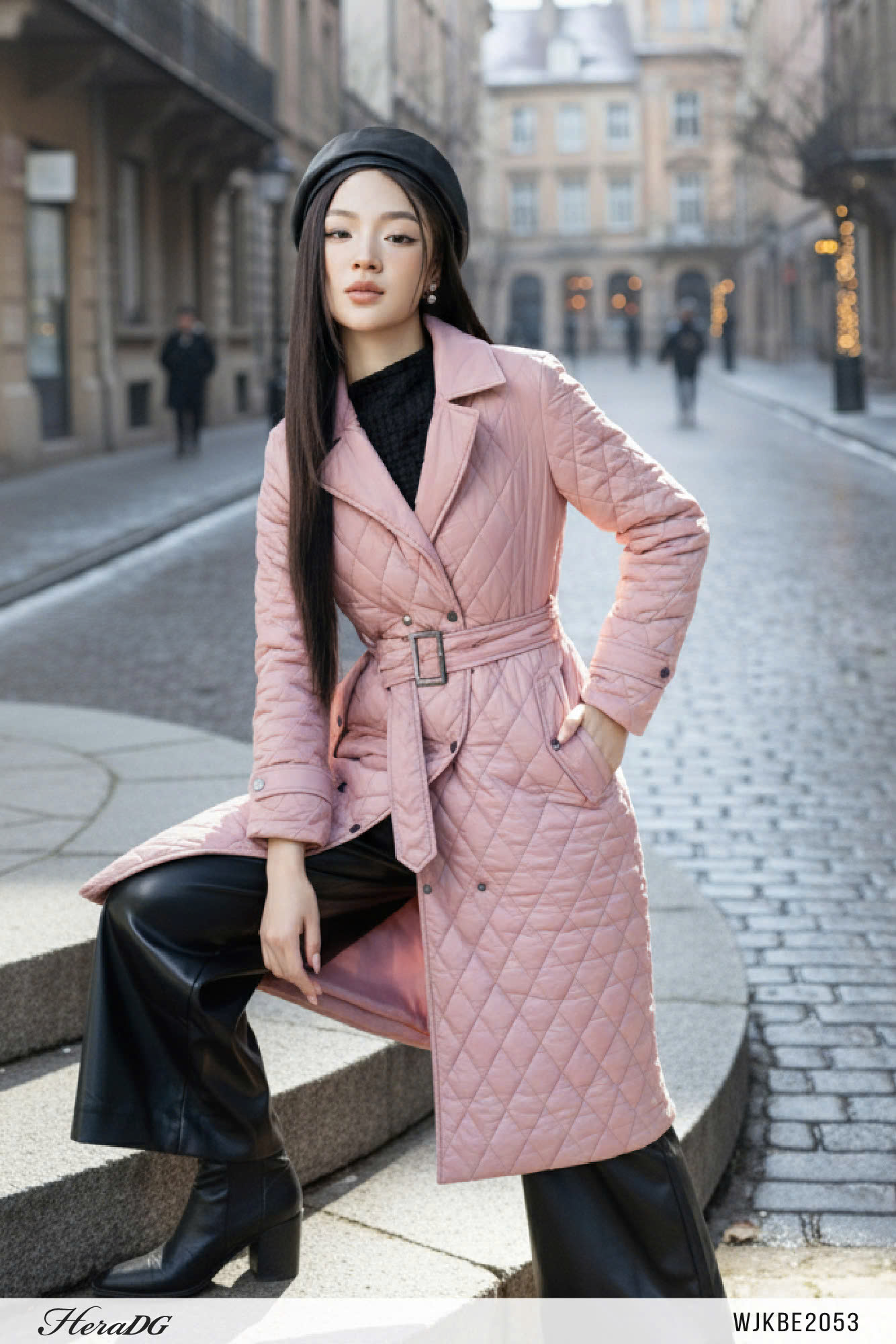 Ảnh của Áo phao 3 lớp dáng dài kèm đai