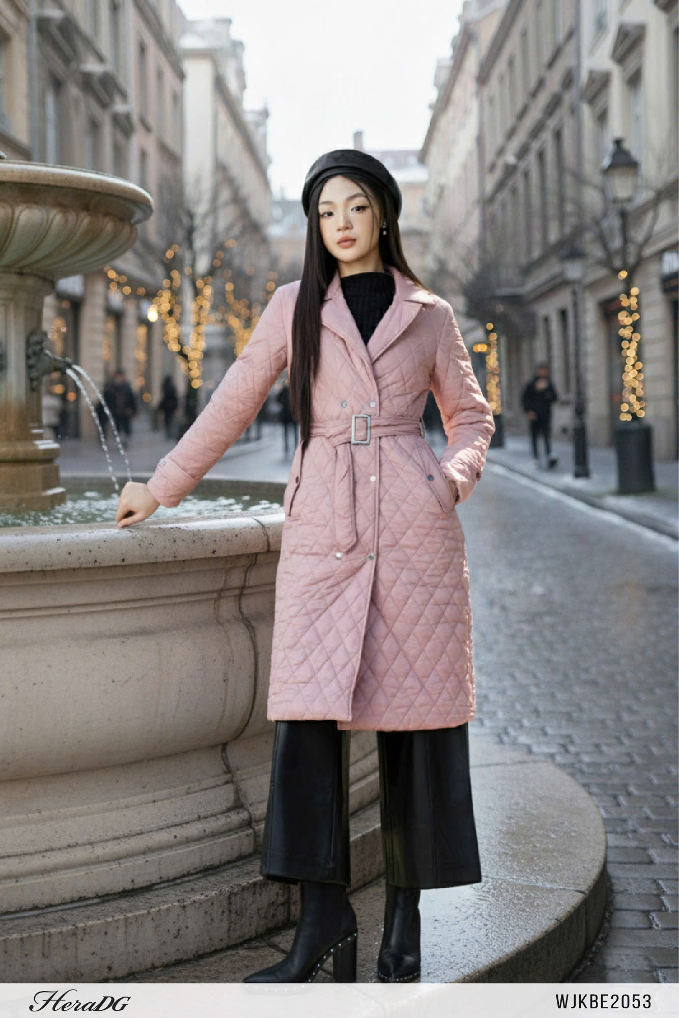 Ảnh của Áo phao 3 lớp dáng dài kèm đai