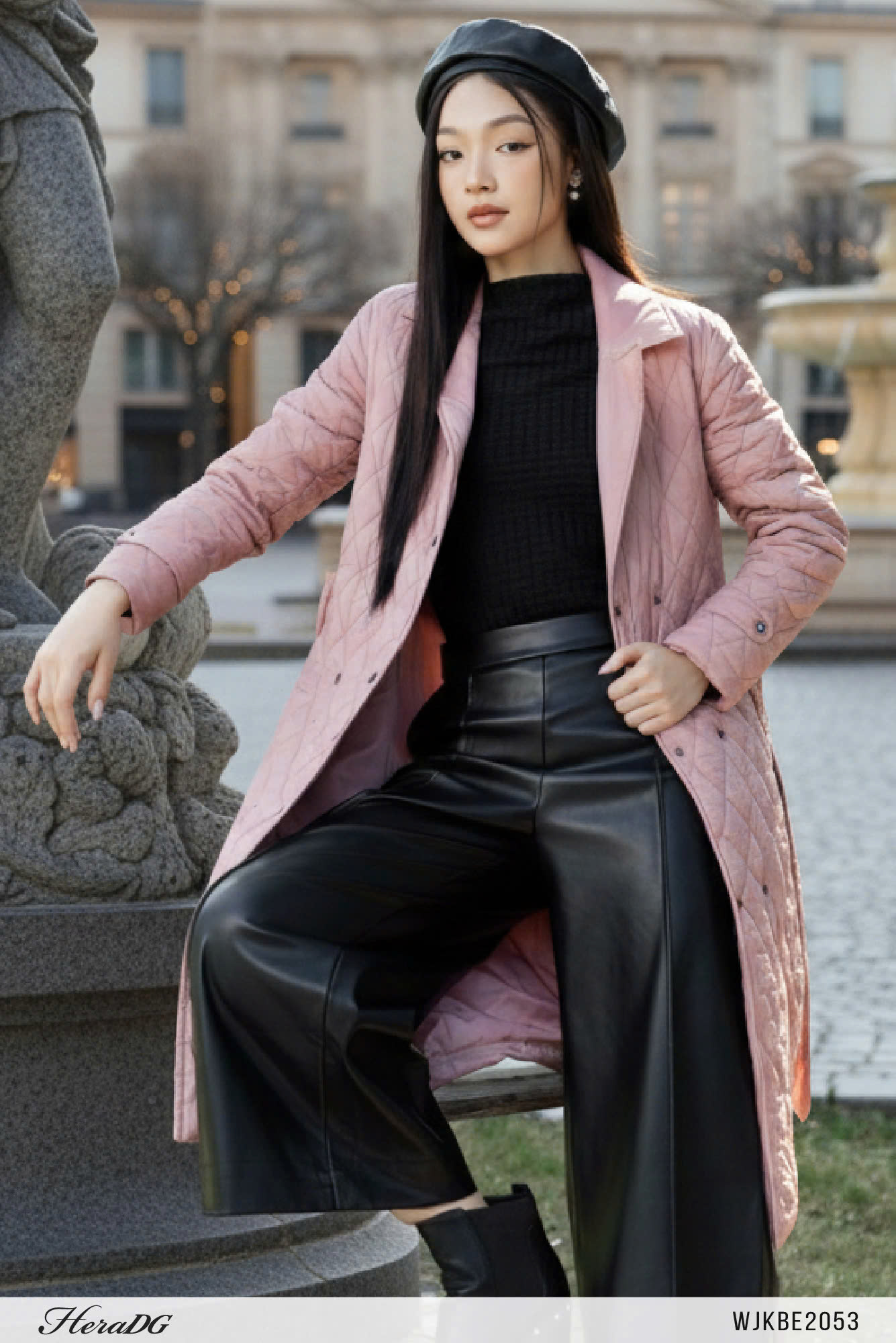 Ảnh của Áo phao 3 lớp dáng dài kèm đai