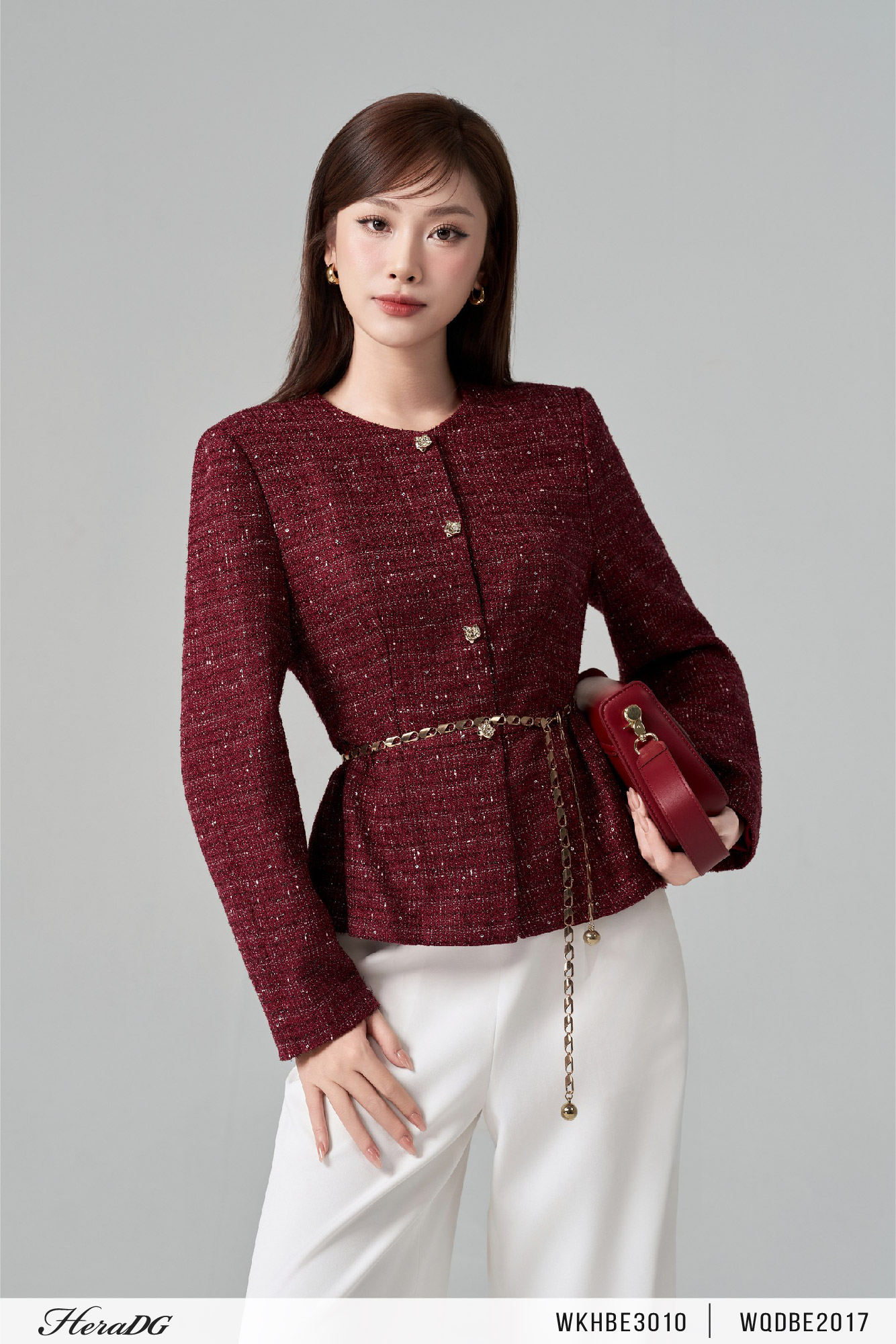 Ảnh của Áo dạ tweed dáng peplum