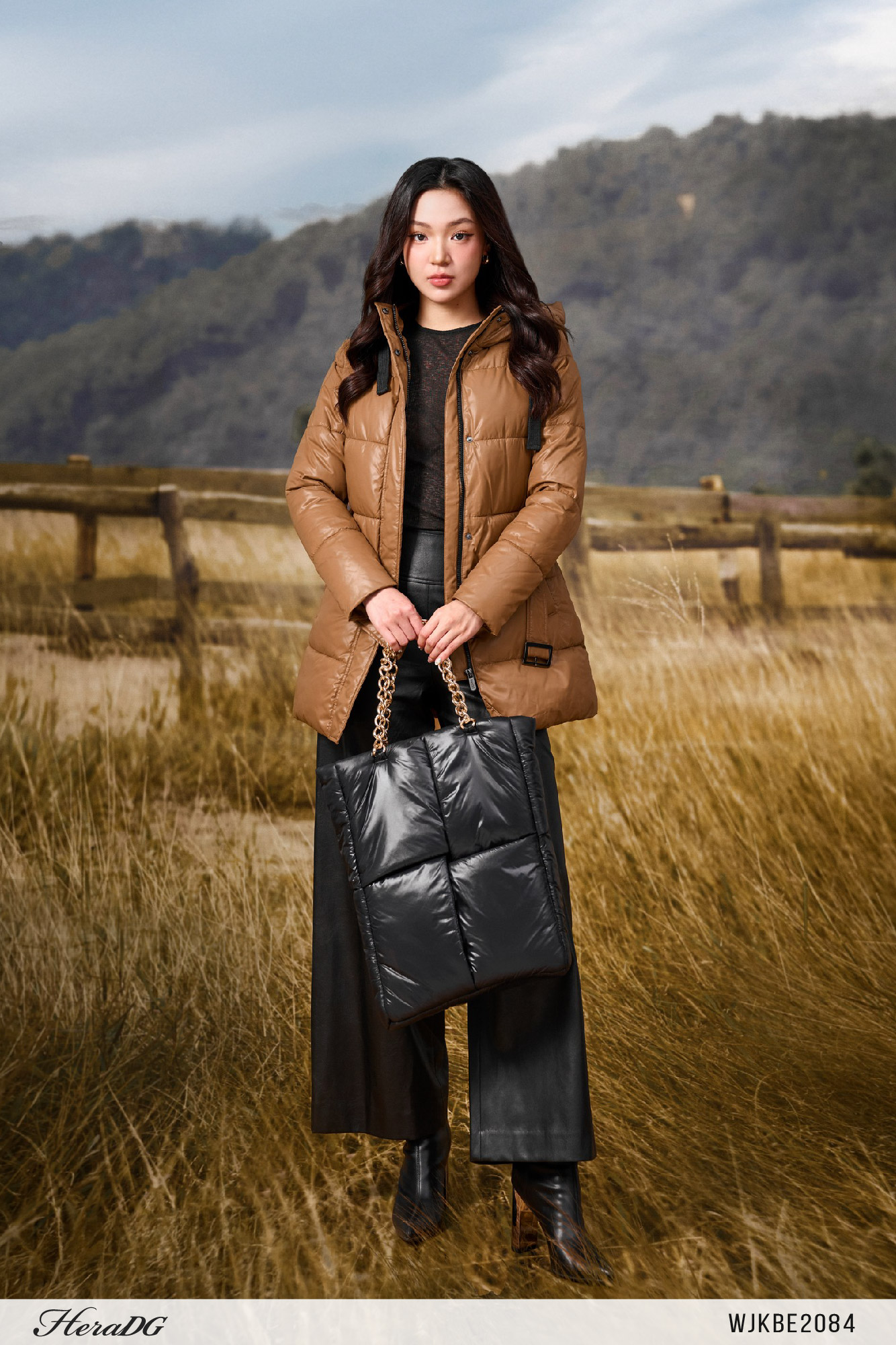 Ảnh của Áo phao 3 lớp dáng lỡ dây kèm đai