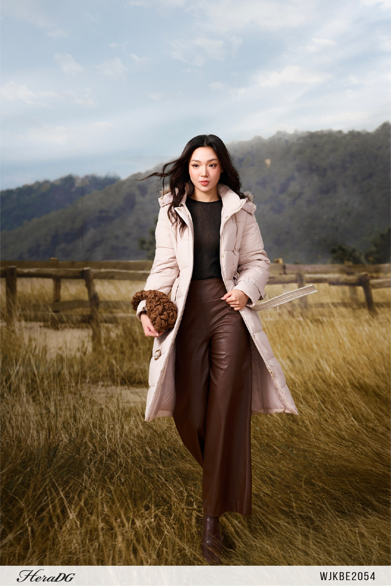 Ảnh của Áo phao 3 lớp dáng dài thắt dây đai