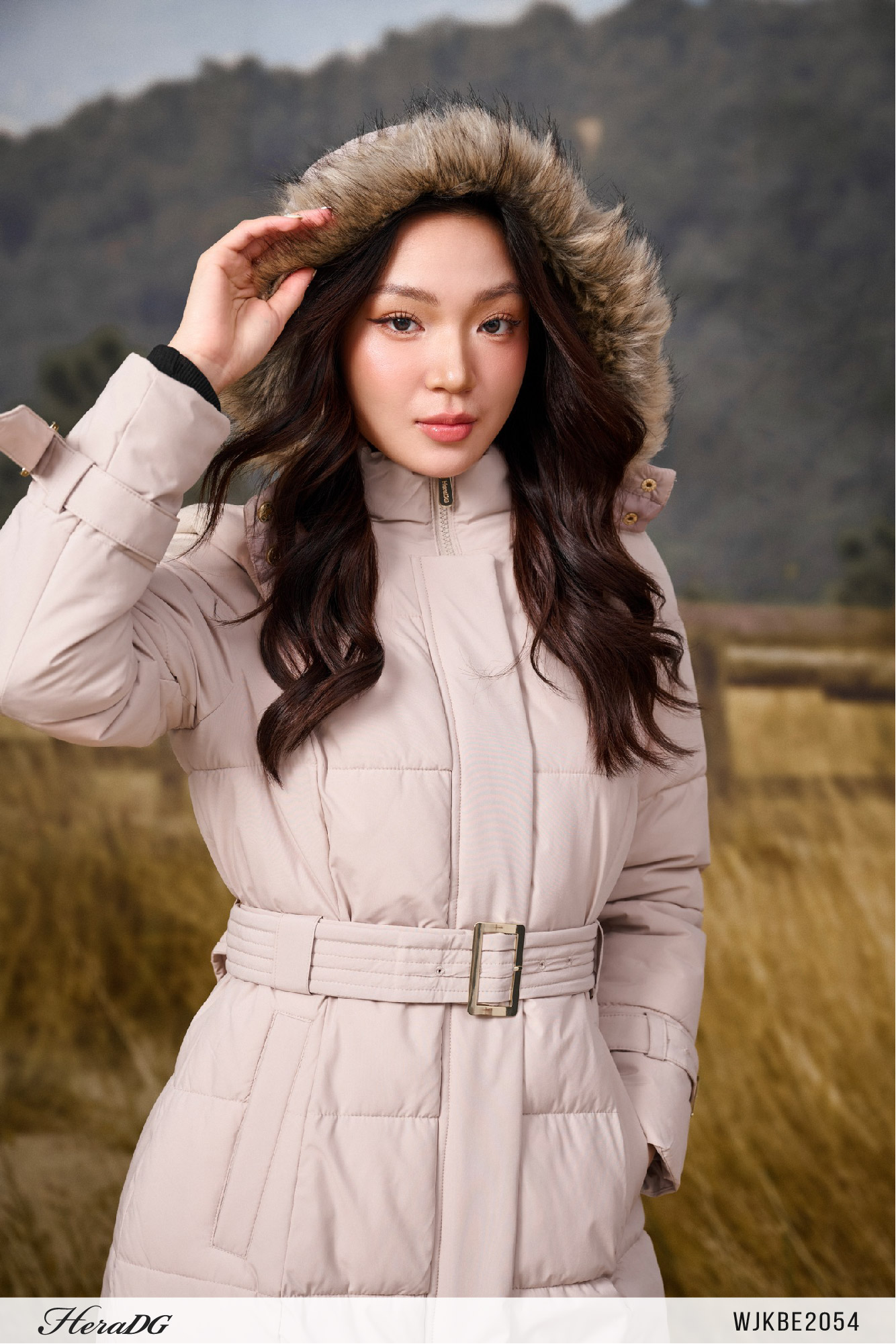 Ảnh của Áo phao 3 lớp dáng dài thắt dây đai