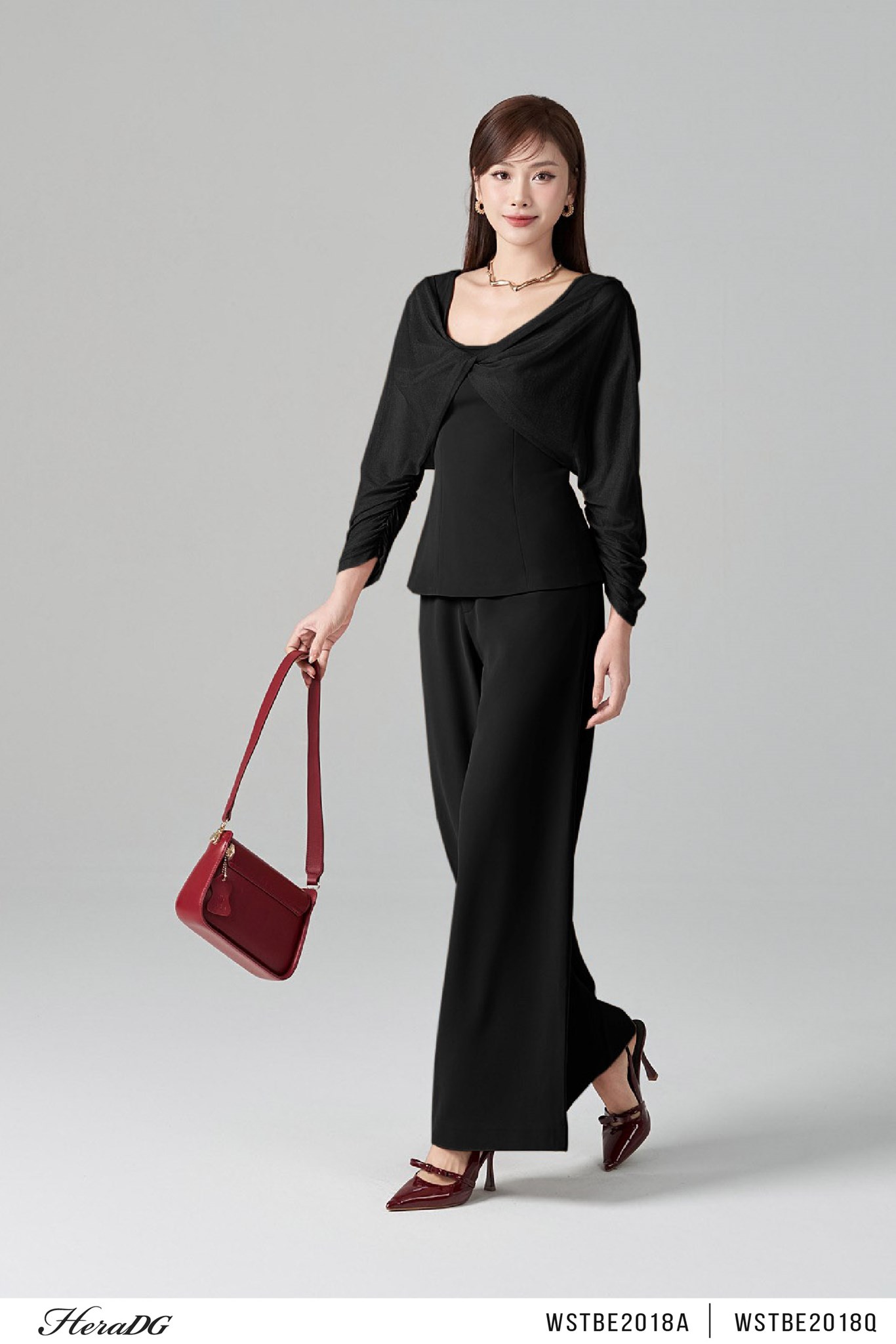 Ảnh của Quần dáng suông cạp khoá mở cài cúc