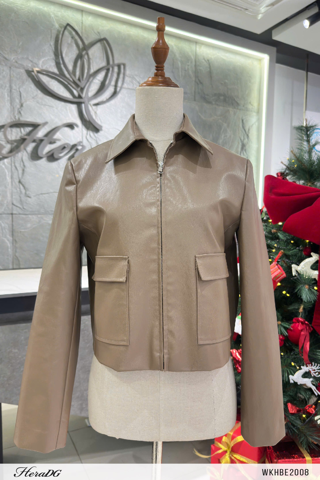 Ảnh của Áo khoác da dáng ngắn