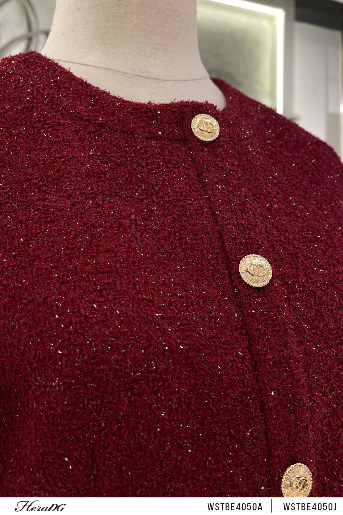 Ảnh của Áo khoác dạ tweed dáng ngắn