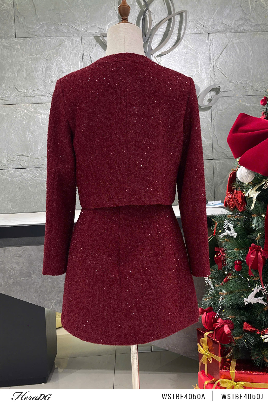 Ảnh của Áo khoác dạ tweed dáng ngắn