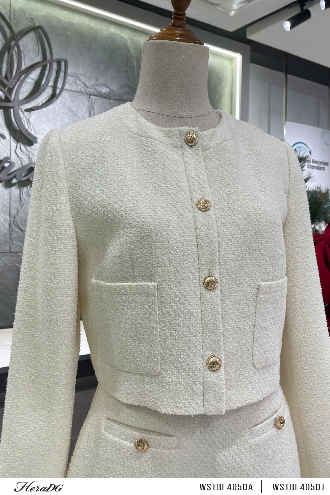 Ảnh của Áo khoác dạ tweed dáng ngắn