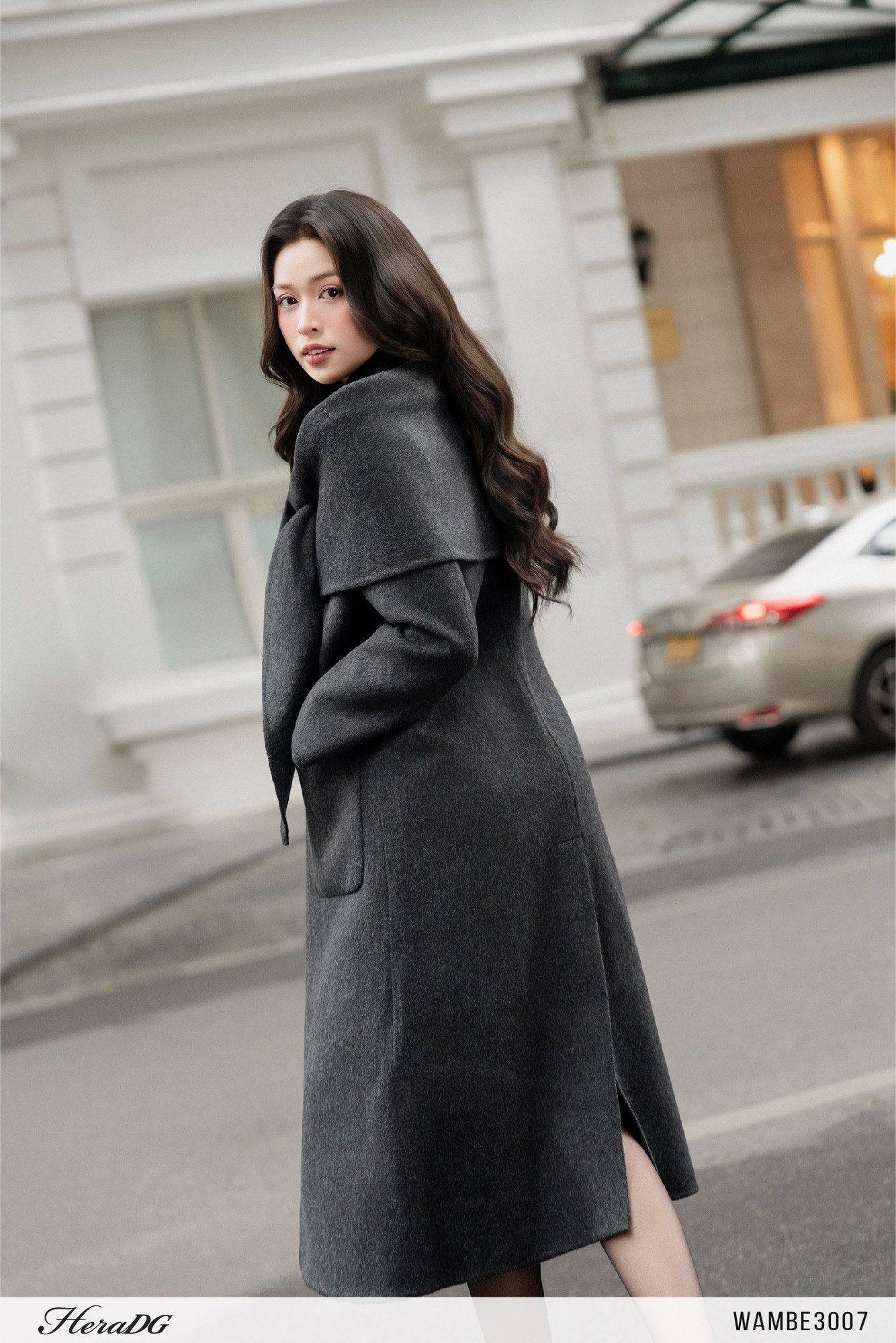 Ảnh của Áo khoác dạ khâu tay dáng dài