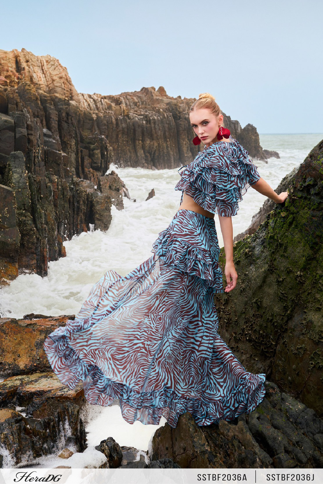 Ảnh của Chân váy xòe cạp xếp nhún lệch