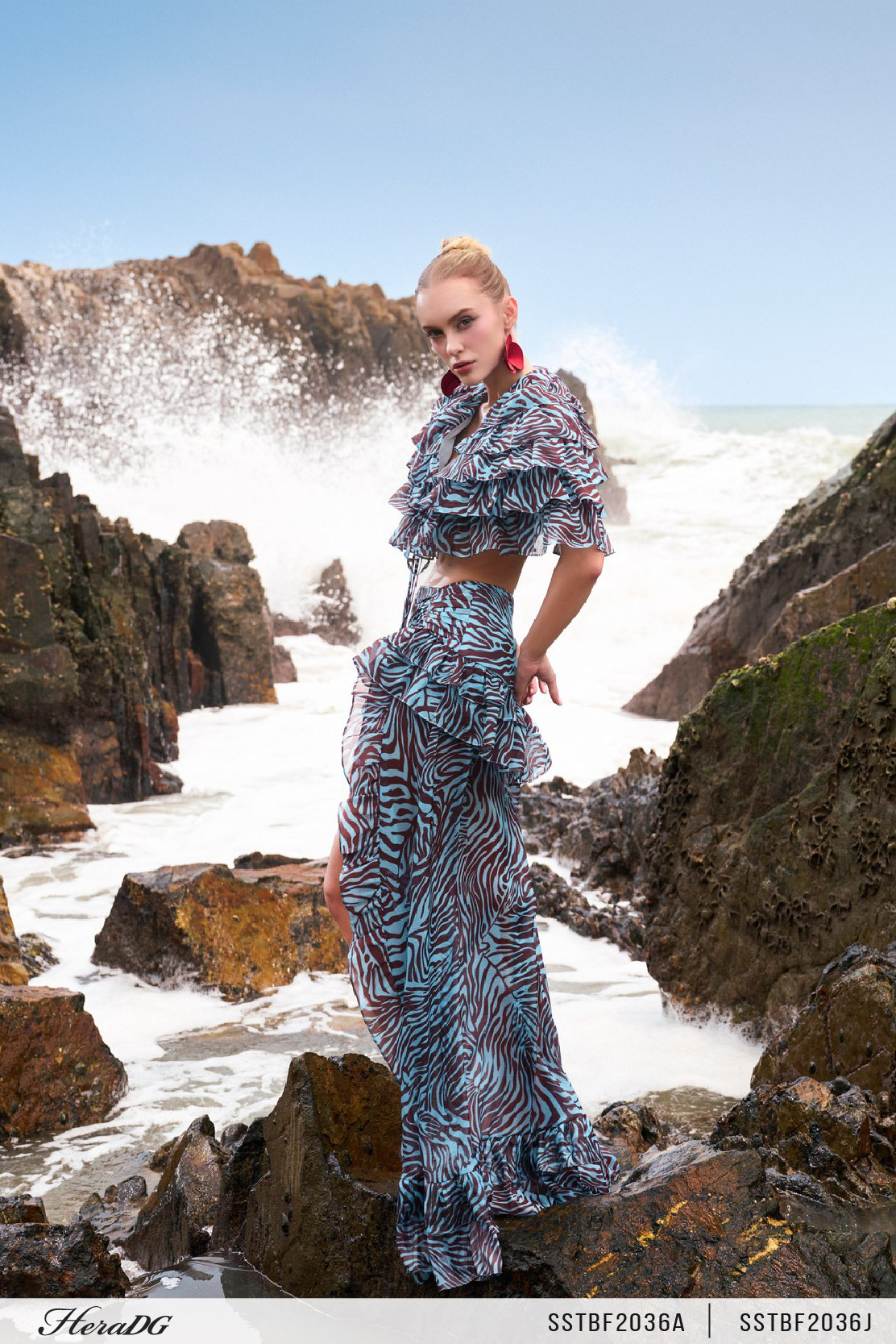 Ảnh của Chân váy xòe cạp xếp nhún lệch