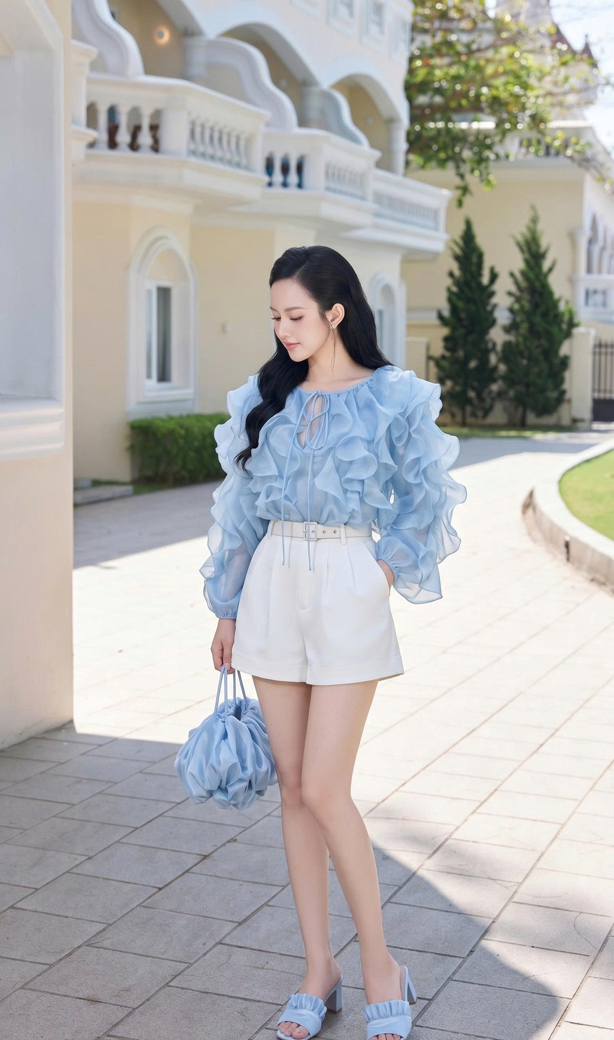 Ảnh của Áo kiểu bèo rủ dọc thân