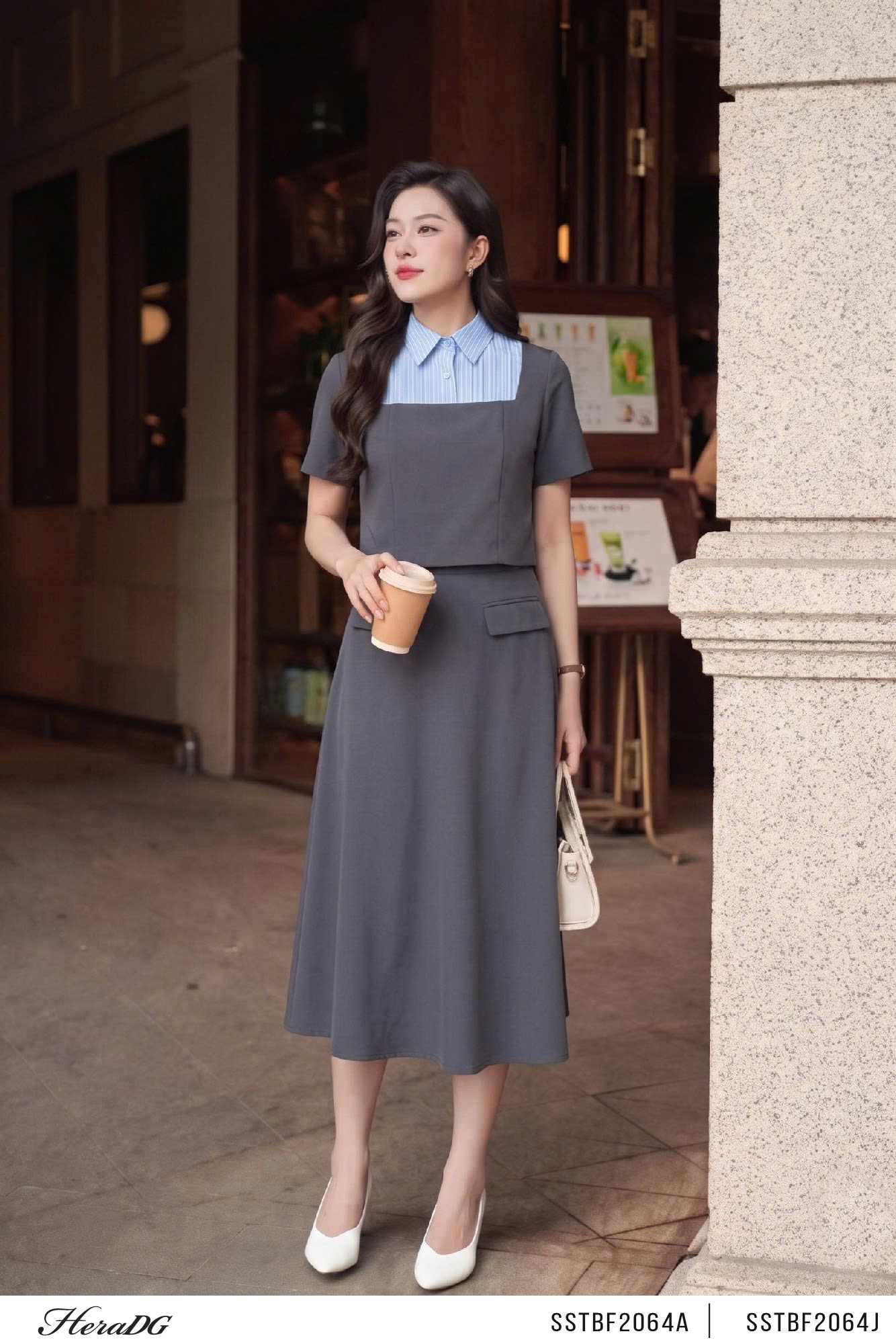 Ảnh của Áo kiểu phối cổ sơ mi