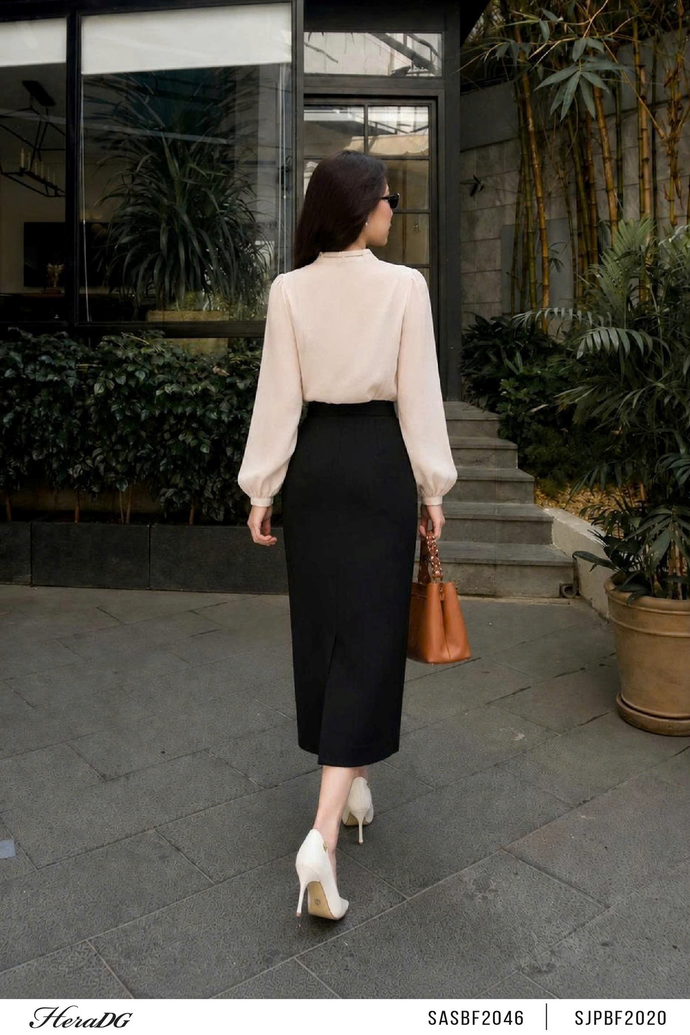 Ảnh của Áo sơ mi cổ luồn dây thắt nơ