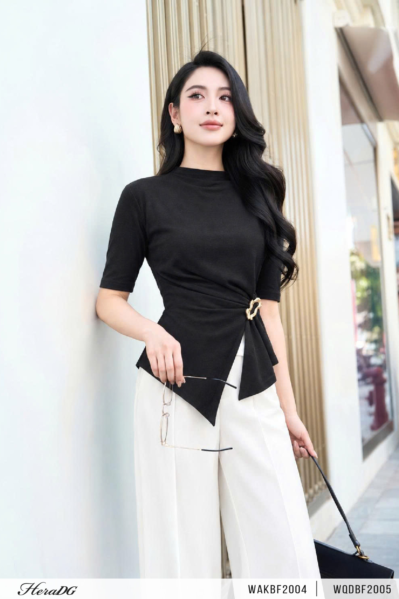 Ảnh của Áo thun tay lỡ xếp eo lệch